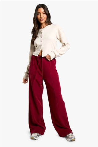Pantalon wide legs - Bordeaux