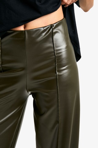 Pantalon wide legs taille haute - Kaki