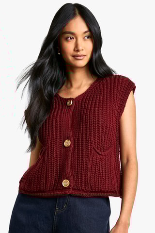 Gilet oversize - Bordeaux