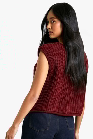 Gilet oversize - Bordeaux