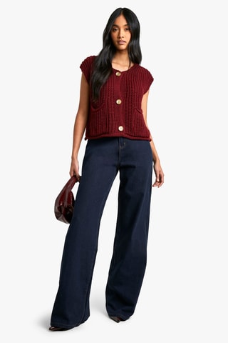 Gilet oversize - Bordeaux