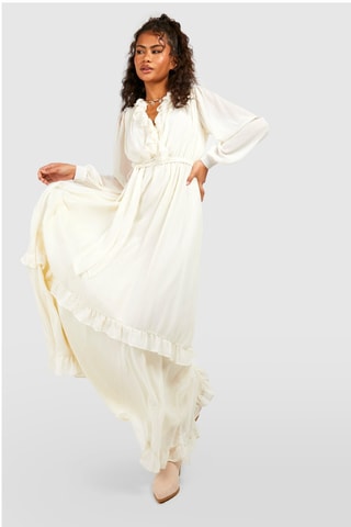 Robe longue - Crème