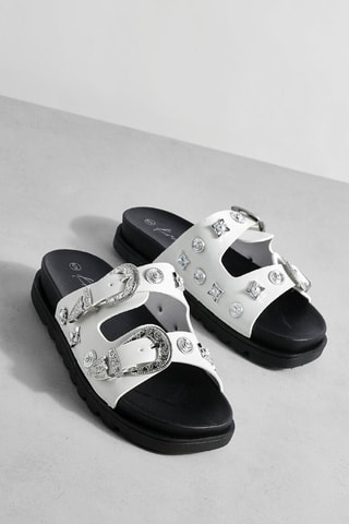 Mules plateformes - Blanc