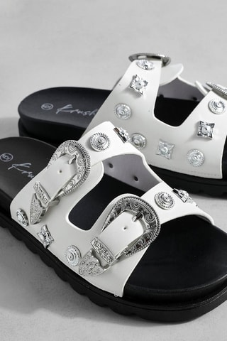 Mules plateformes - Blanc