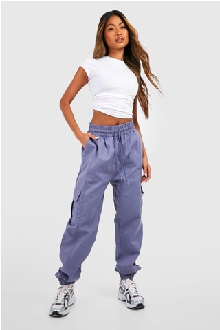 Pantalon cargo - Bleu-gris