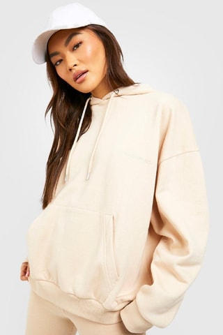 Sweat à capuche et cycliste - Beige