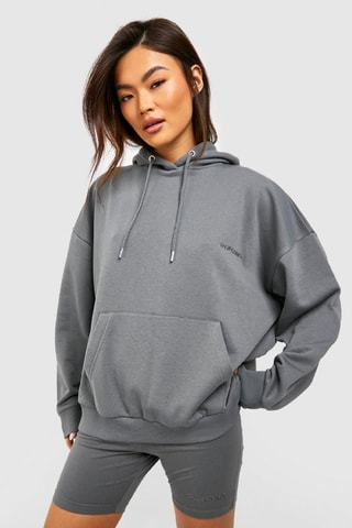 Sweat à capuche et cycliste - Gris foncé
