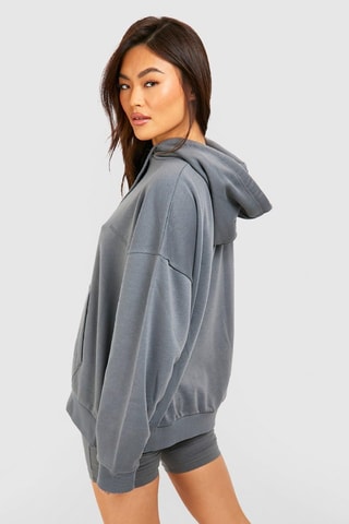 Sweat à capuche et cycliste - Gris foncé
