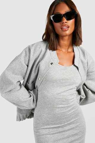 Robe longue - Gris chiné