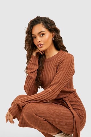 Robe midi - Marron