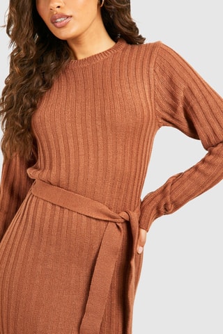 Robe midi - Marron