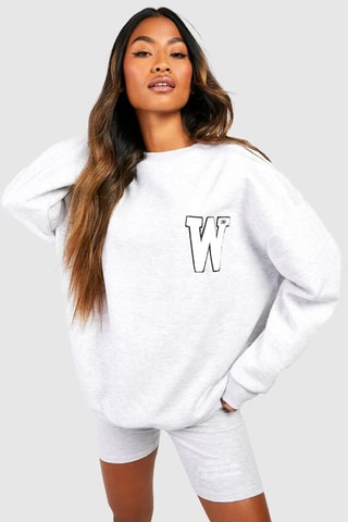 Sweat et cycliste - Gris clair