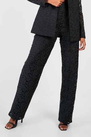 Pantalon droit taille haute - Noir