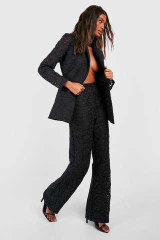 Pantalon droit taille haute - Noir