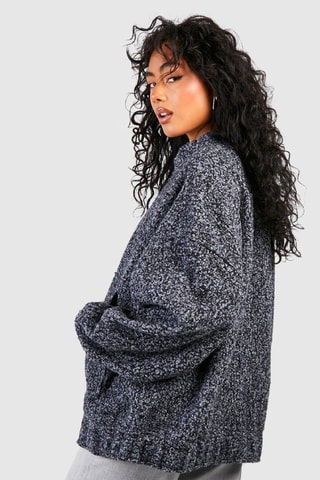 Veste oversize - Bleu chiné