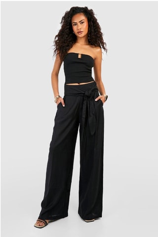 Pantalon wide legs - Noir