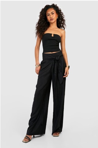 Pantalon wide legs - Noir