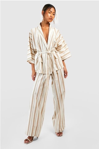 Pantalon wide legs - Beige
