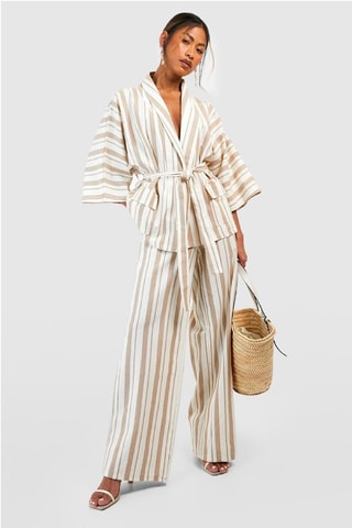 Pantalon wide legs - Beige