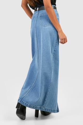 Jupe longue en jean - Bleu