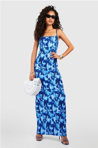 Robe longue tie and dye - Bleu