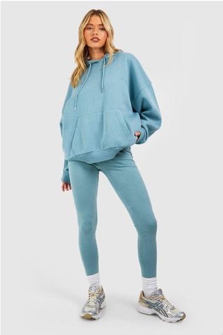 Sweat à capuche et legging - Bleu