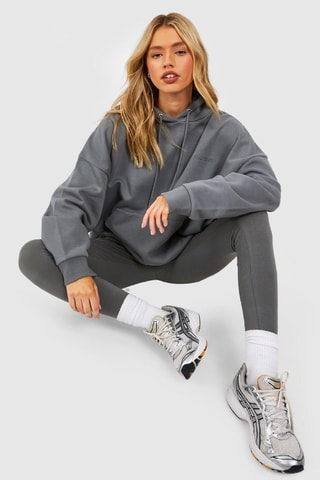 Sweat à capuche et legging - Gris foncé