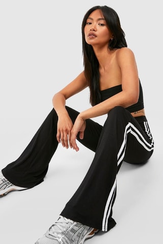 Pantalon flare taille haute - Noir