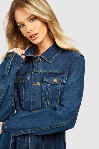 Robe chemise en jean - Bleu