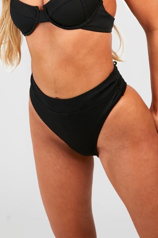 Bas de maillot taille haute - Noir
