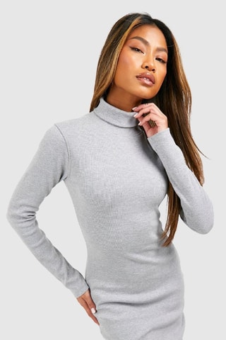 Robe midi - Gris