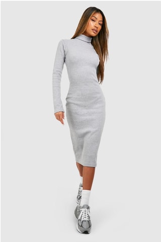 Robe midi - Gris
