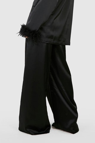 Pantalon wide legs taille haute - Noir