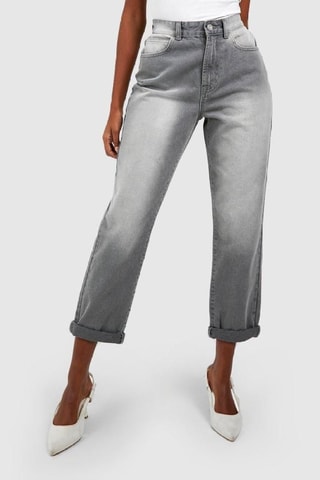 Jean mom 7/8 - Gris