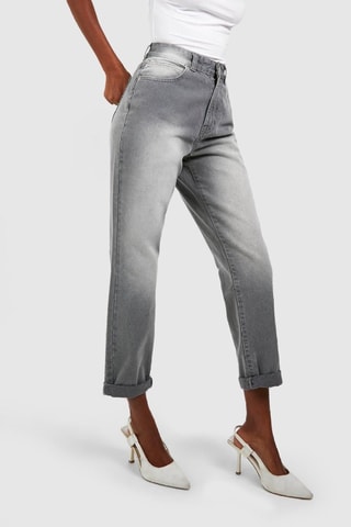 Jean mom 7/8 - Gris