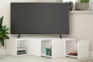 Meuble TV 2 tiroirs - 90 x 32 x 92 cm