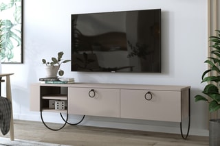 Meuble TV 2 abattants - 150 x 44 x 36 cm
