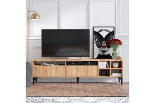 Meuble TV 2 abattants - 180 x 35 x 52 cm