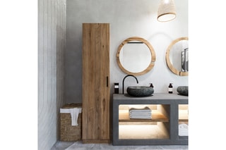 Colonne salle de bain 1 porte Yaman - 40 x 182 x 47 cm