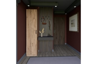 Colonne salle de bain 1 porte Yaman - 40 x 182 x 47 cm