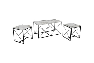 3 tables gigognes - 100 x 52 x 50 / 2 pièces de 45 x 52 x 45 cm
