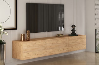 Meuble TV 3 abattants West - 150 x 30 x 32 cm