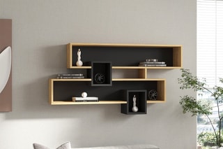 Etagère murale 2 niveaux Karen - 120 x 72,2 x 22 cm