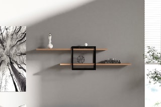 Etagère murale 2 niveaux Mone - 120 x 30 x 18 cm