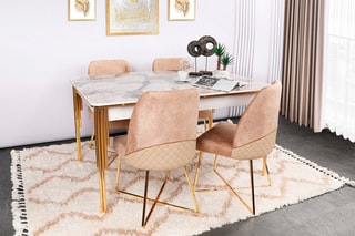 Table à manger extensible Damla - Longueur 146 à 181 cm