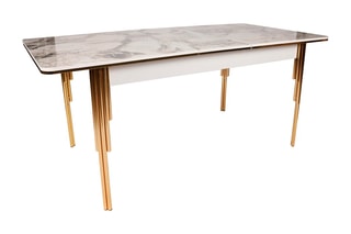 Table à manger extensible Damla - Longueur 146 à 181 cm