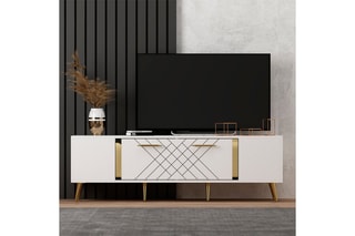 Meuble TV 1 abattant Detas - 150 x 48 x 35 cm