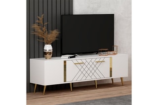 Meuble TV 1 abattant Detas - 150 x 48 x 35 cm