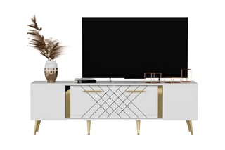 Meuble TV 1 abattant Detas - 150 x 48 x 35 cm