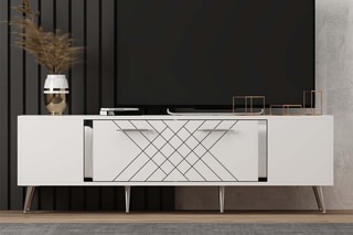 Meuble TV 1 abattant Detas - 150 x 48,2 x 35 cm